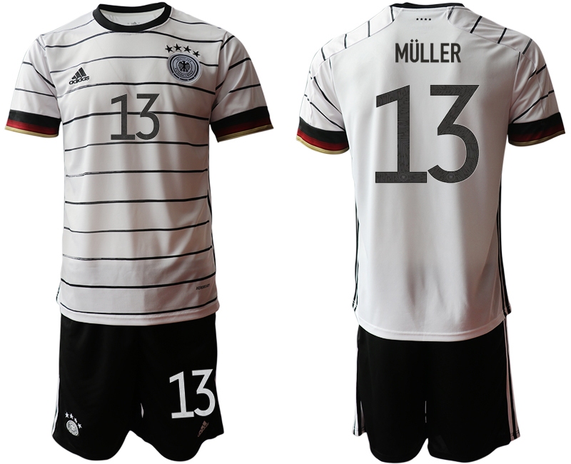 Men 2021 European Cup Germany home white 13 Soccer Jersey2